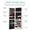 Best Choice Products Jewelry Armoire Cabinet, Full Length Mirror w/ Velvet Storage Interior, Lock